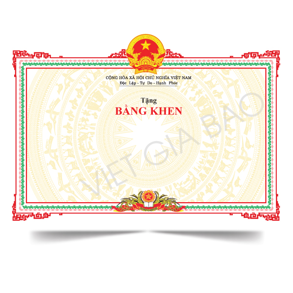 in giấy khen rất đẹp